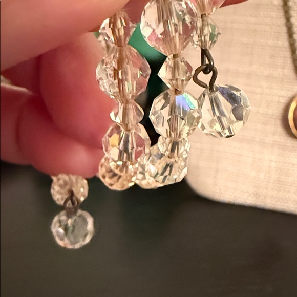 vintage aurora borealis crystal memory wire wrap bracelet. - Picture 4 of 4